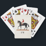 Race Horse Derby Jockey Monogram Vintage Style Playing Cards<br><div class="desc">Monogram Race Horse Derby Jockey Vintage Style Equestrian Playing Cards with vintage paper texture and custom name or monogram.</div>