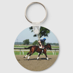 Race horse keychain