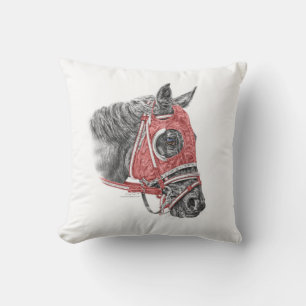 Race Horse Portrait Silks Cushion