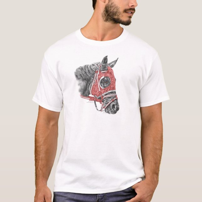 Race Horse Portrait Silks T-Shirt (Front)