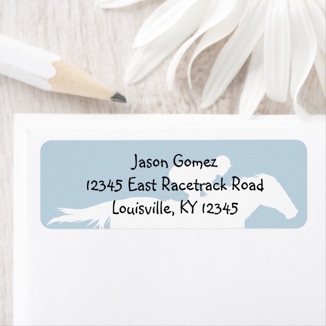 Race Horse Return Address Label (Insitu)