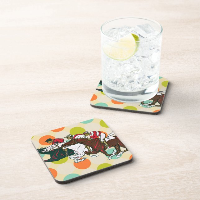 Race Horses Beverage Coaster (Right Side)