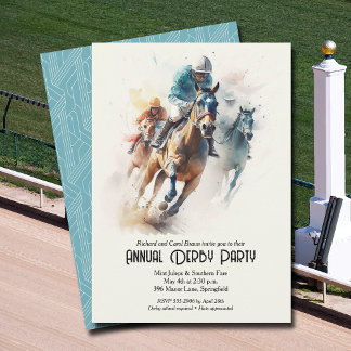 Race Horses Derby Party Invitation