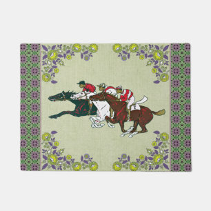 Race Horses Doormat
