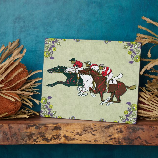Race Horses Plaque (Side)