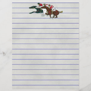 Race Horses Stationery
