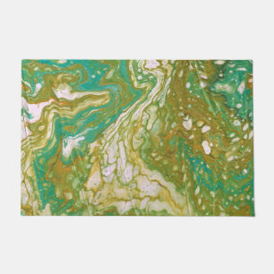 Race is On 2 Green Abstract Door Mat