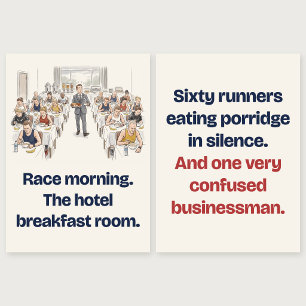 Race Morning Hotel Breakfast Funny Runner Card