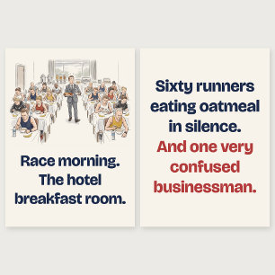 Race Morning Oatmeal Funny Marathon Runner Card