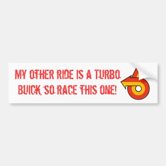 Race my other car bumper sticker (Front)