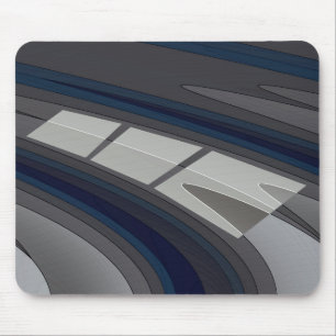 Race on blue grey track mouse pad