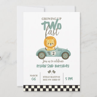 Race On Over – Car-Themed Birthday Invite