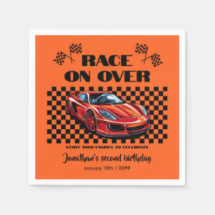 Race on Over Modern Red Sports Car Any Age Napkin