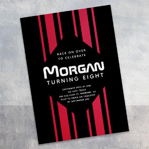 Race on Over Racing Cars Birthday Party Invitation