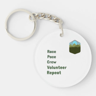Race Pace Crew Volunteer Repeat Key Ring