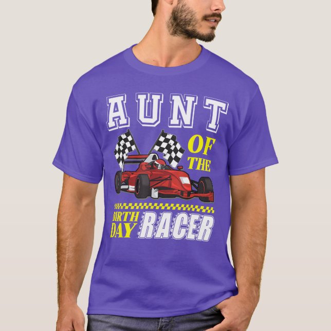 Race Party Aunt Of The Birthday Racer Racing Famil T-Shirt (Front)