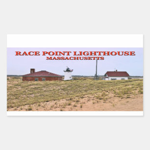 Race Point Lighthouse, Cape Cod, Massachusetts Rectangular Sticker