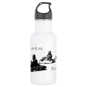 Race to the Finish - Go Cart Racers Water Bottle