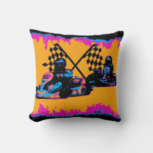 Race to the Finish - Go Kart Racers Cushion