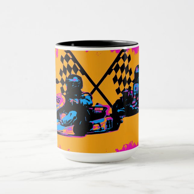 Race to the Finish - Go Kart Racers   Mug (Center)