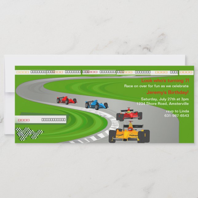 Race to the Finish Invitation (Front)