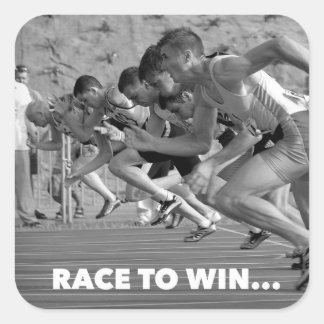 Race to win - running sticker motivation