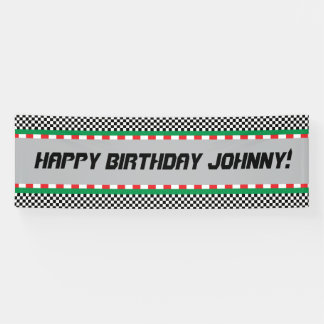 Race Track Birthday Banner, Customise it! Banner