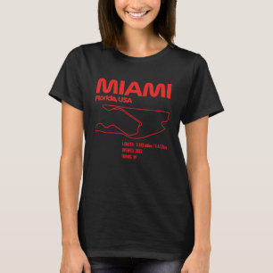 Race Track in Miami Formula Racing Circuits Sport T-Shirt
