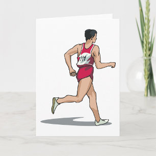 Race Walker Athlete Sports Runner in Motion  Card