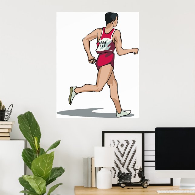 Race Walker Athlete Sports Runner in Motion  Poster (Creator Uploaded)