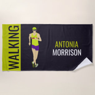 Race Walking Beach Towel