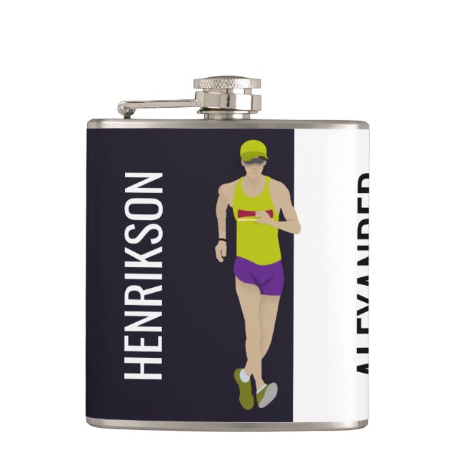Race Walking Hip Flask (Front)