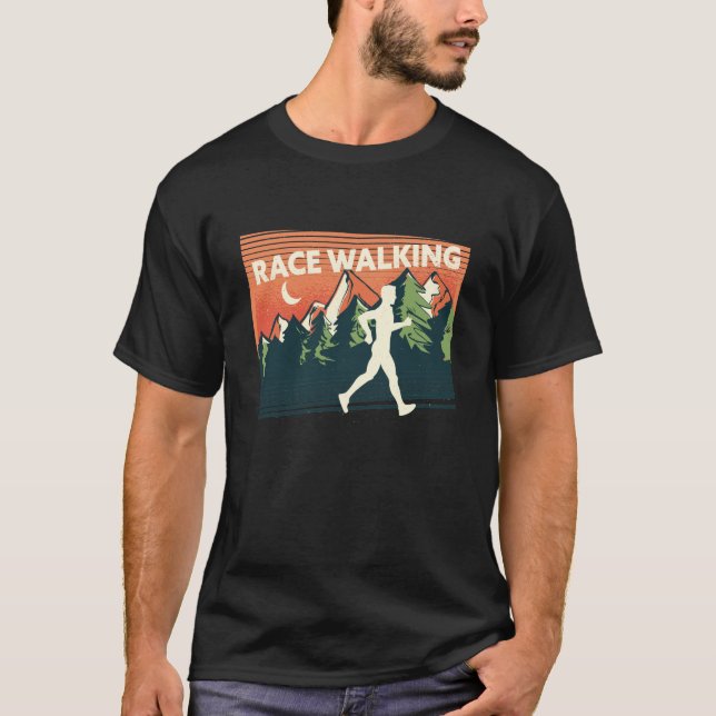 Race Walking in beautiful nature T-Shirt (Front)