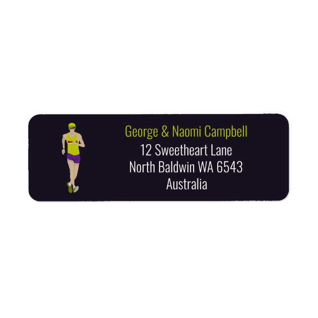 Race Walking Return Address Label (Front)