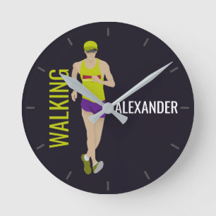 Race Walking Round Clock
