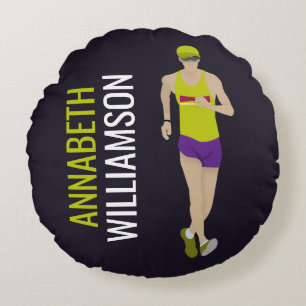 Race Walking Round Cushion