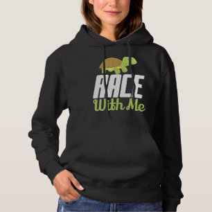 Race With Me Turtle Marathon Runner Hoodie