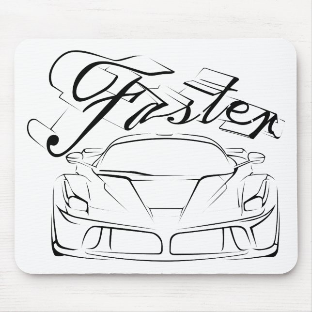 Racecar in tribals mouse pad (Front)