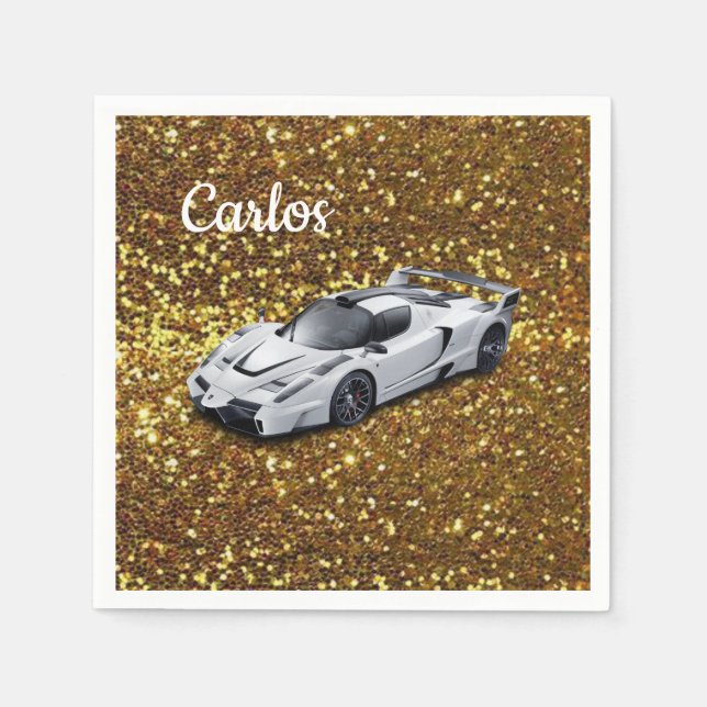 Racecar Paper Napkins (Front)