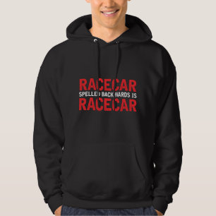 Racecar Spelled Backwards Car Drag Racing Lover De Hoodie