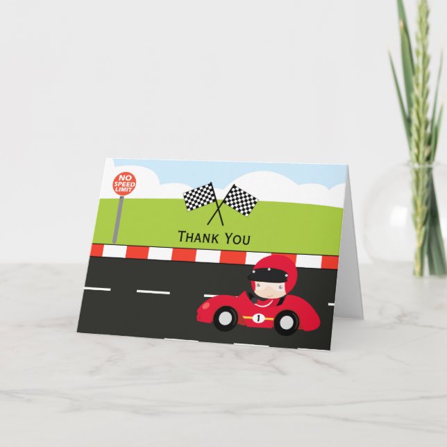 Racecar thank you birthday (Front)