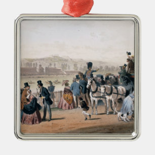 Racecourse at the Bois de Boulogne Metal Tree Decoration