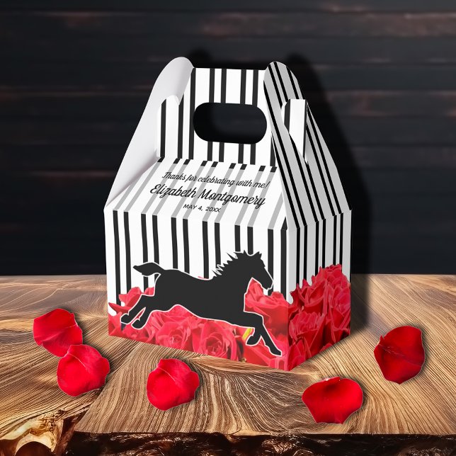 Racehorse and Roses Derby Bridal Shower Favour Box (Creator Uploaded)