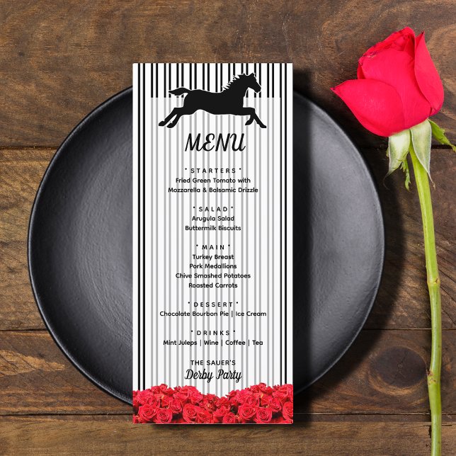 Racehorse and Roses Derby Day Menu (Racehorse and Roses Derby Day Menus)