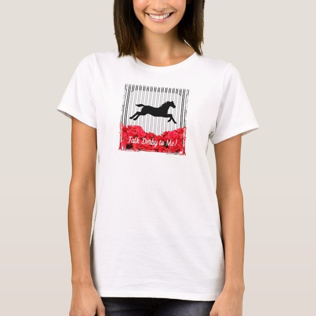 Racehorse and Roses Derby T-Shirt (Front)