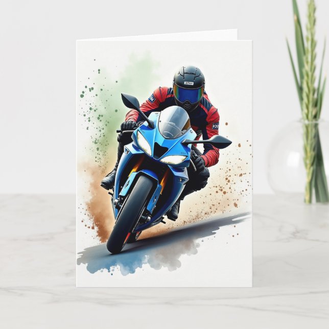 Racer Birthday Card (Front)