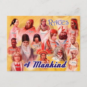 Races of Mankind Postcard