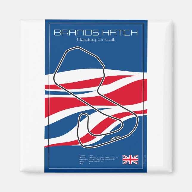 Racetrack Brands Hatch Magnet (Front)
