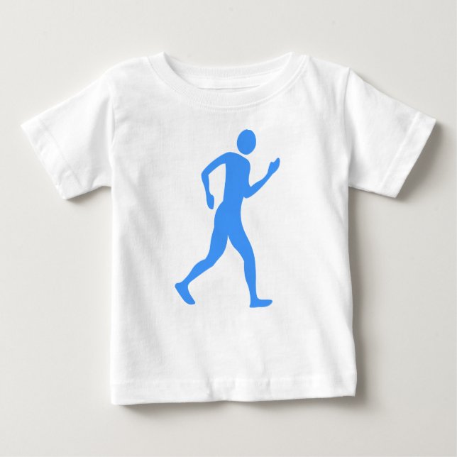 Racewalking - Baby Blue Baby T-Shirt (Front)