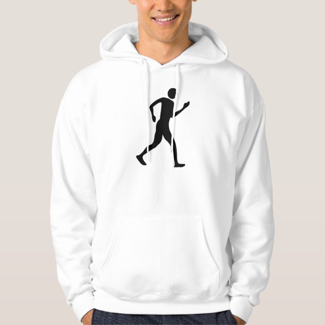 Racewalking - black hoodie (Front)